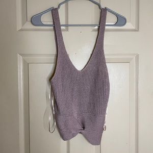 Lilac knit tank top